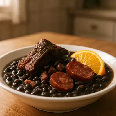 Feijoada preta com costela